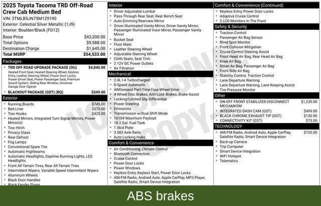 Used 2025 Toyota Tacoma TRD Off-Road w/ TRD Off Road Upgrade Package image 5