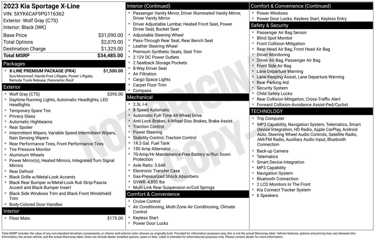 Used 2023 Kia Sportage X-Line w/ X-Line Premium Package AWD/4WD image 5