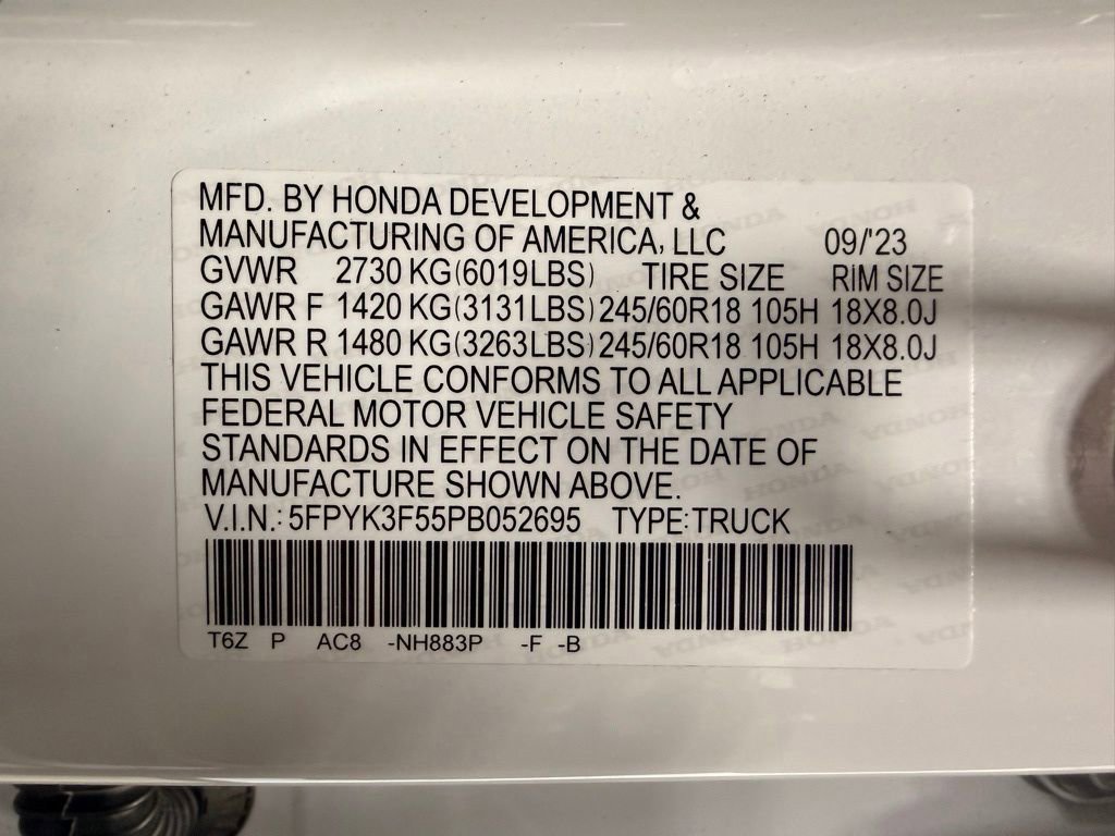 Used 2023 Honda Ridgeline RTL image 50