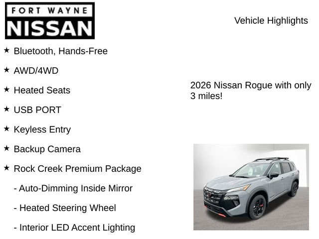 New 2026 Nissan Rogue SV w/ Rock Creek Premium Package image 8