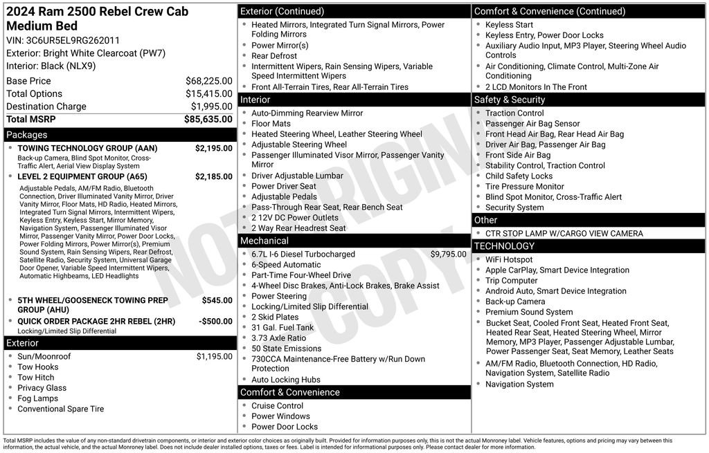 Used 2024 RAM 2500 Rebel w/ Towing Technology Group image 15