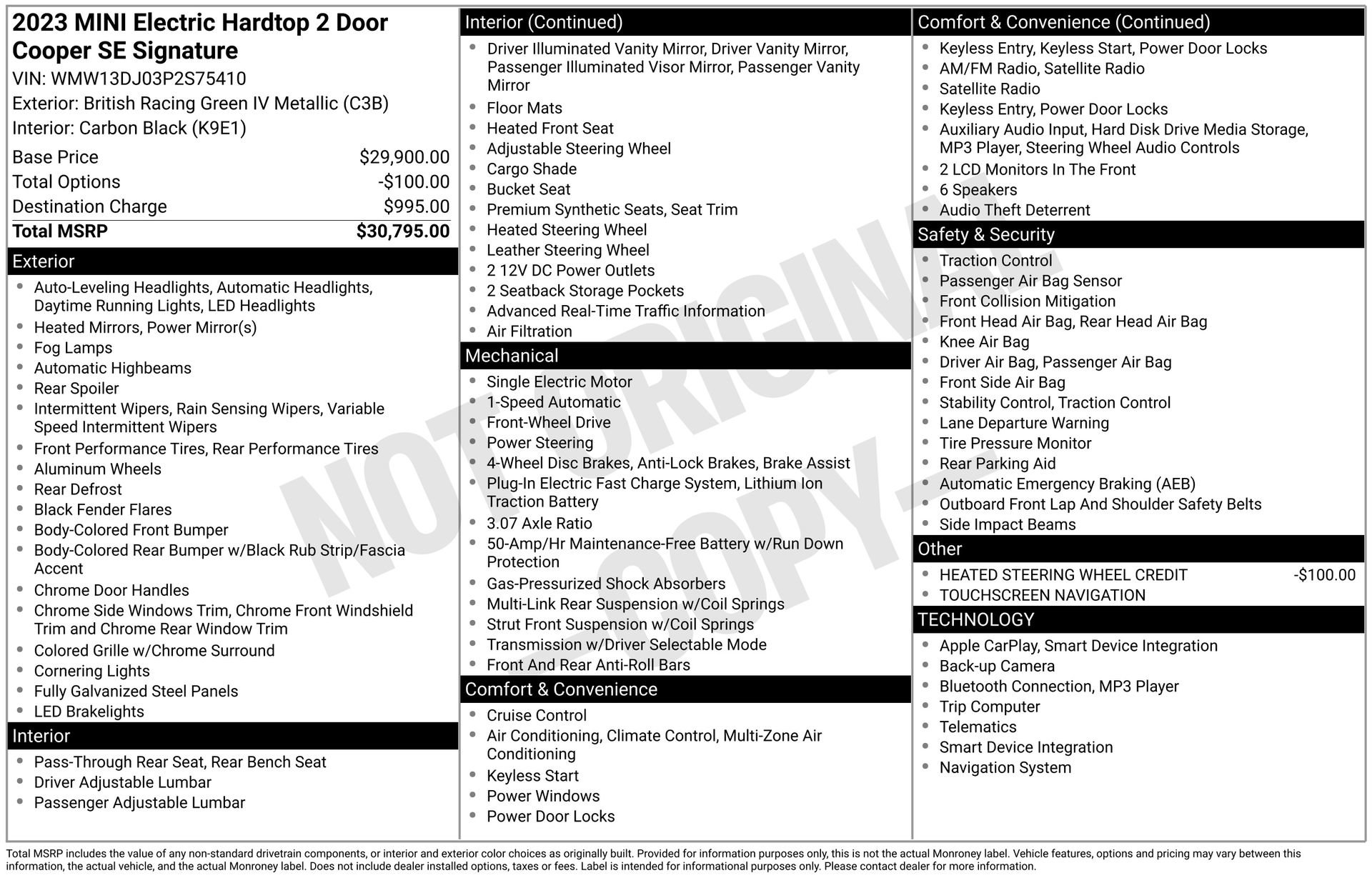Used 2023 MINI Cooper SE image 5