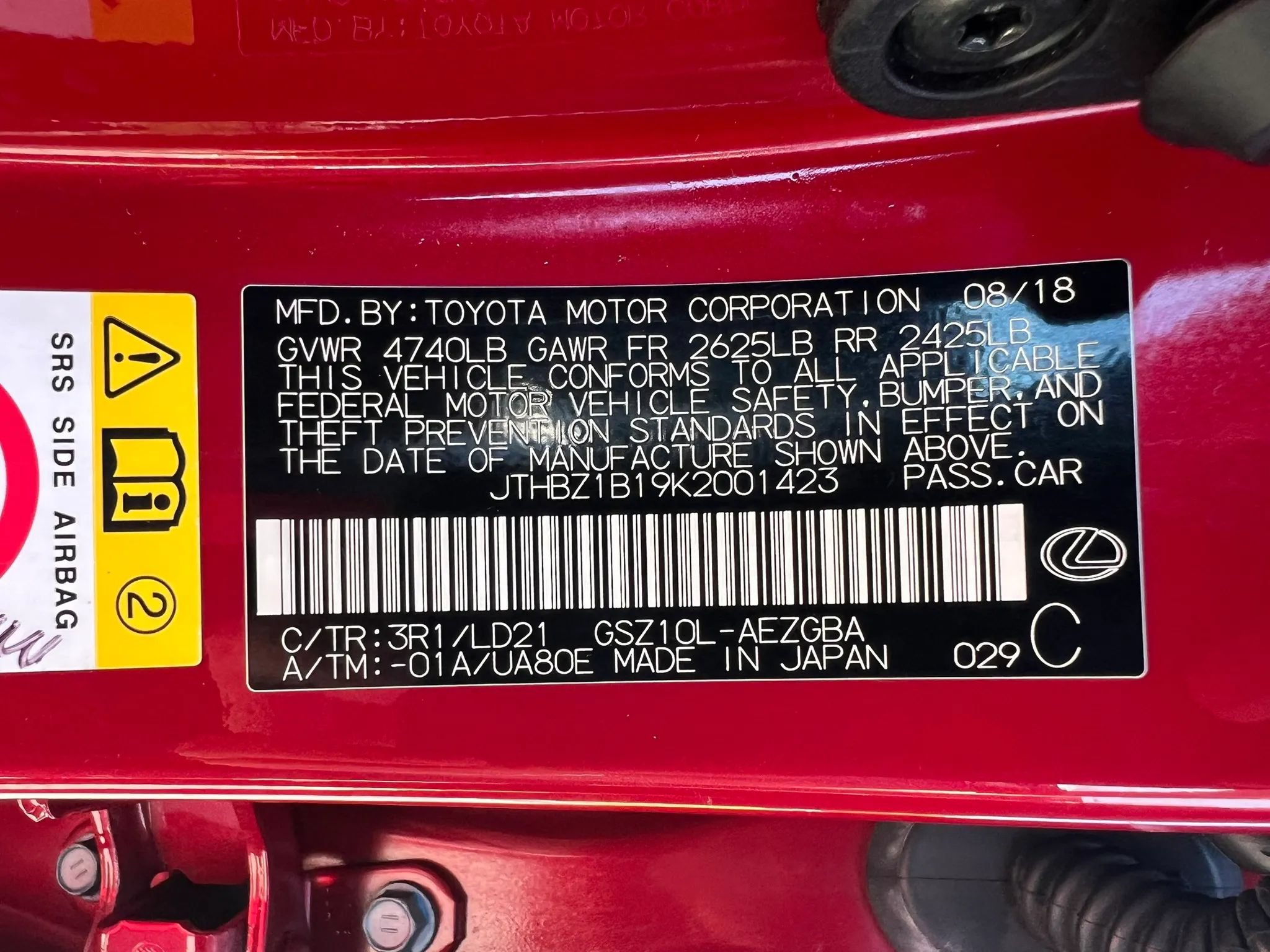 Used 2019 Lexus ES 350 w/ Premium Package FWD image 53