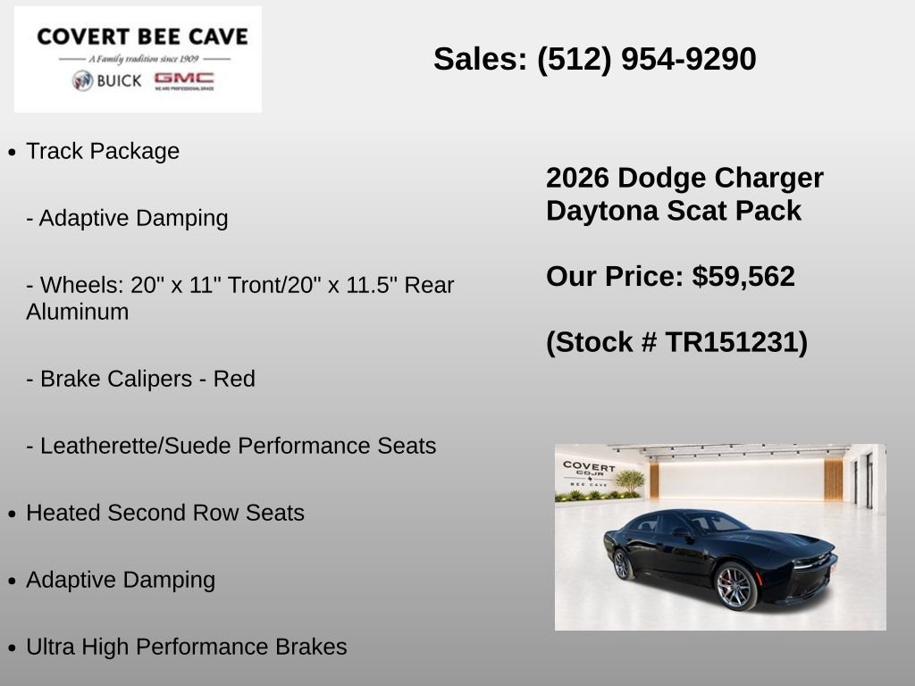 New 2026 Dodge Charger Daytona Scat Pack w/ Track Package AWD/4WD image 15