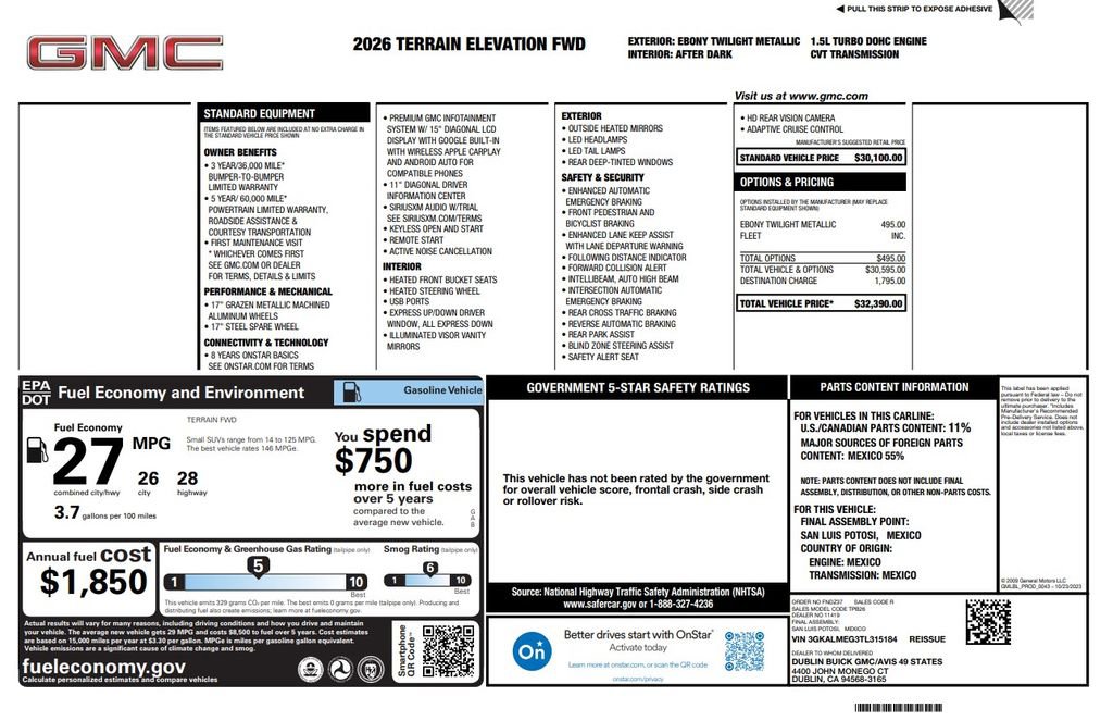 Used 2026 GMC Terrain Elevation FWD image 3