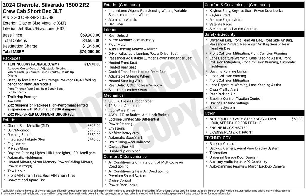 Used 2024 Chevrolet Silverado 1500 ZR2 w/ Technology Package AWD/4WD image 25