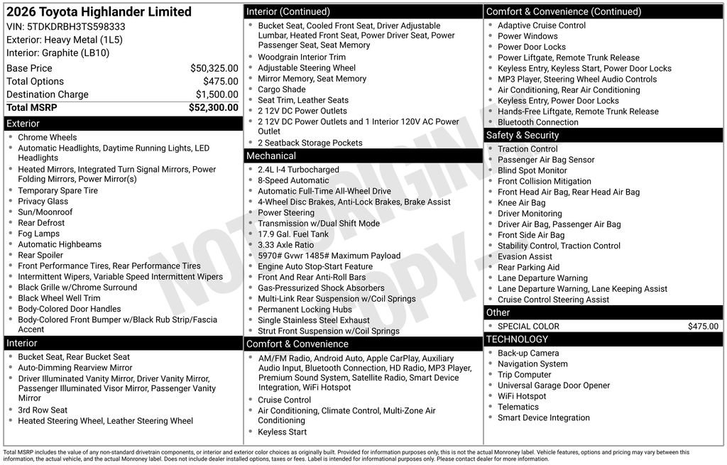 Used 2026 Toyota Highlander Limited image 65