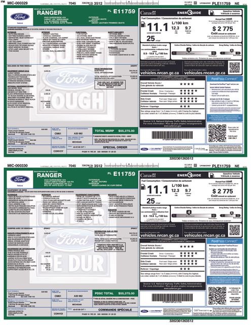 Used 2023 Ford Ranger Lariat w/ Equipment Group 501A High image 7