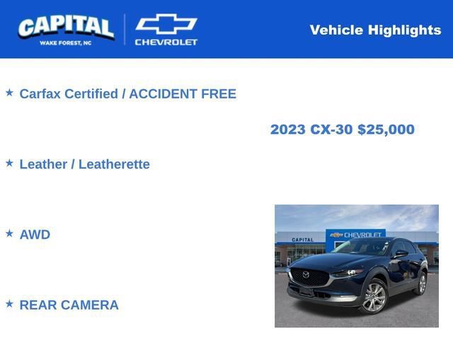 Used 2023 MAZDA CX-30 AWD 2.5 S w/ Preferred Package image 3