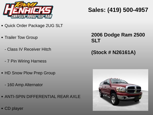 Used 2006 Dodge Ram 2500 Truck SLT w/ Quad Cab Big Horn Value Group AWD/4WD image 12