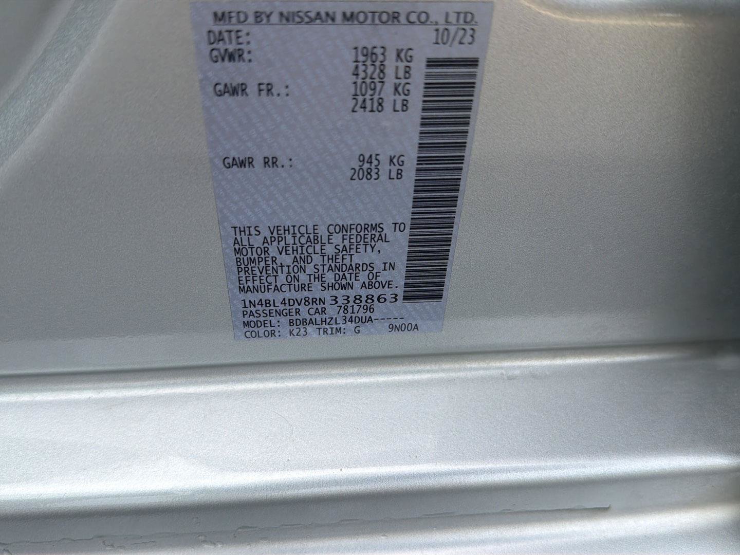 Used 2024 Nissan Altima 2.5 SV FWD image 40
