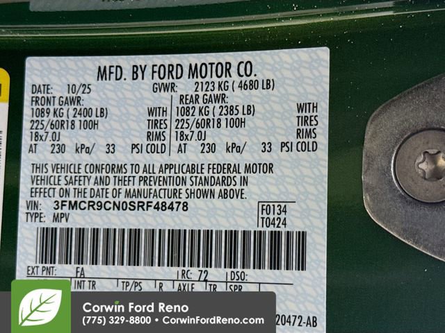 New 2025 Ford Bronco Sport Outer Banks w/ Outer Banks Tech Package+ image 34