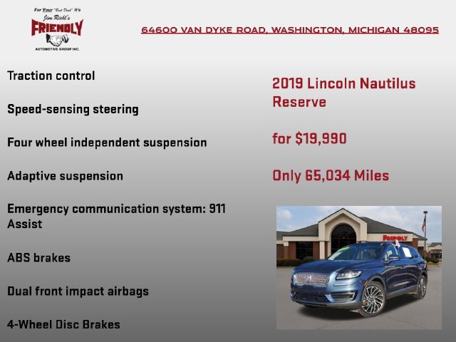 Used 2019 Lincoln Nautilus Reserve AWD/4WD image 20