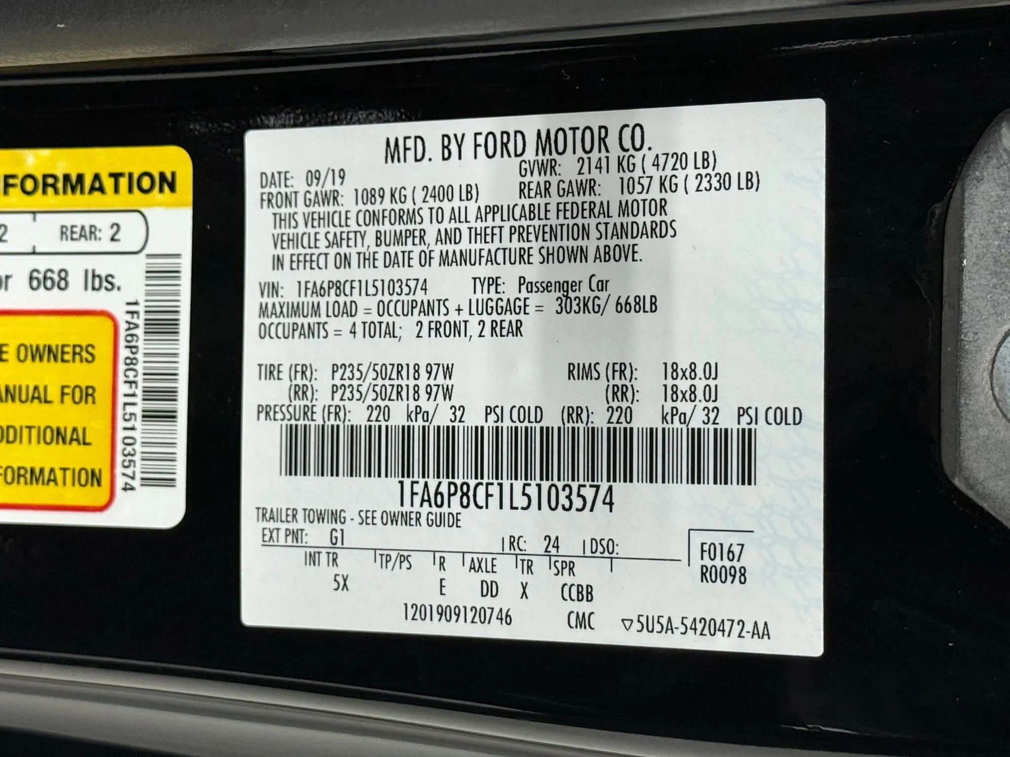 Used 2020 Ford Mustang GT Premium w/ Equipment Group 401A image 42