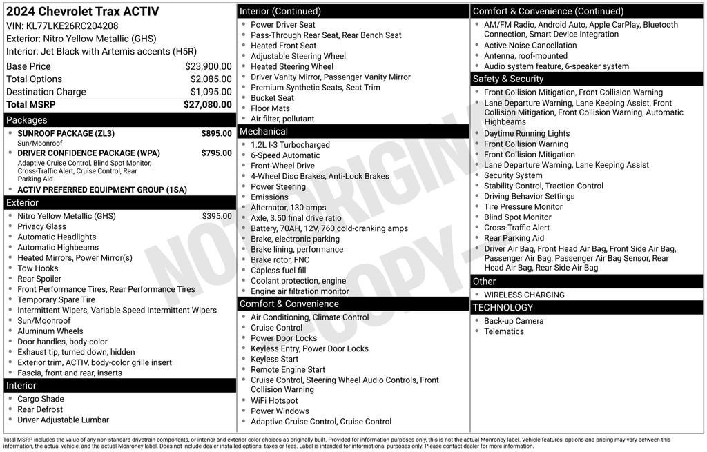 Certified 2024 Chevrolet Trax ACTIV w/ Sunroof Package FWD image 11