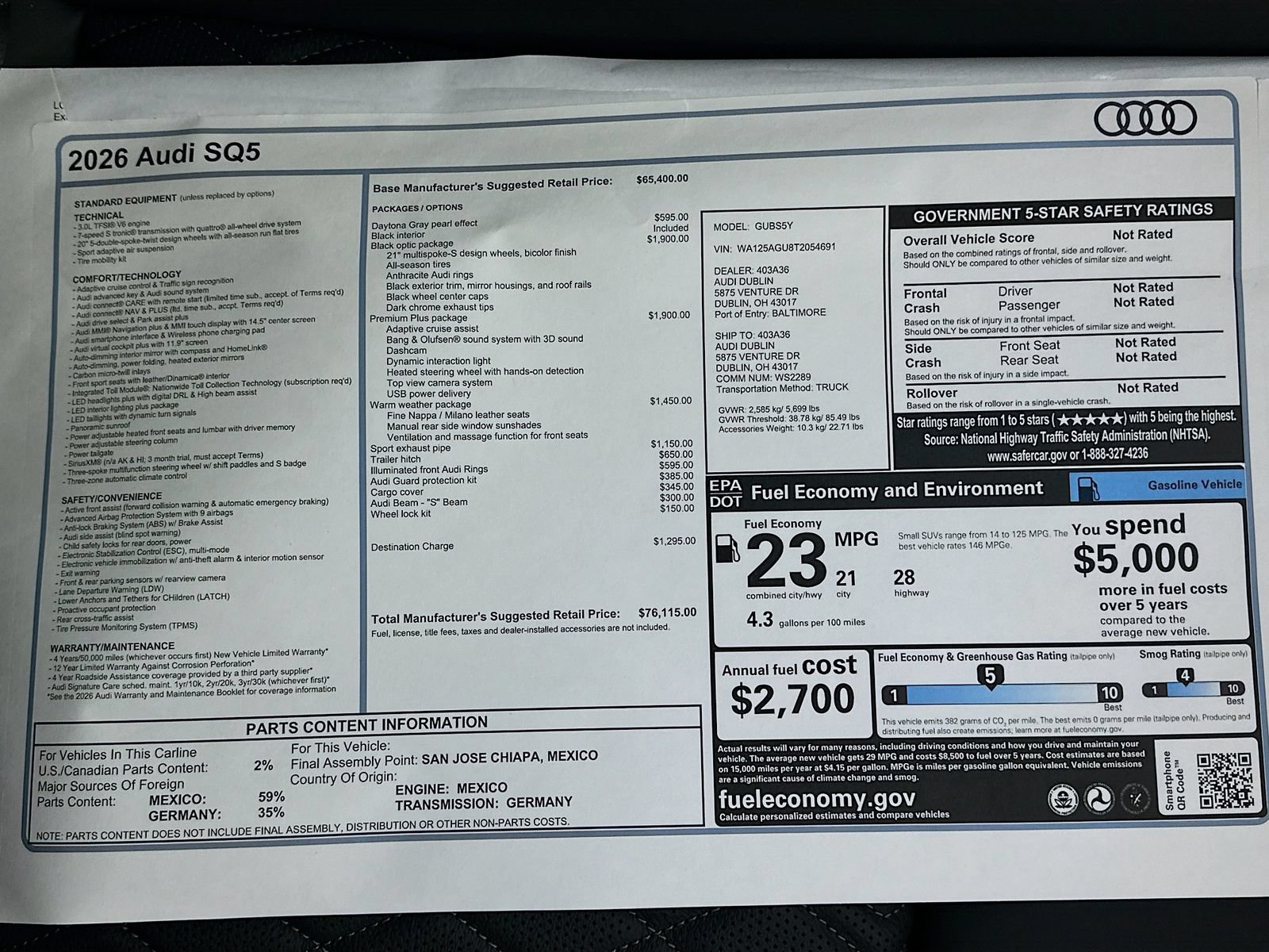 New 2026 Audi SQ5 Premium Plus AWD/4WD image 47