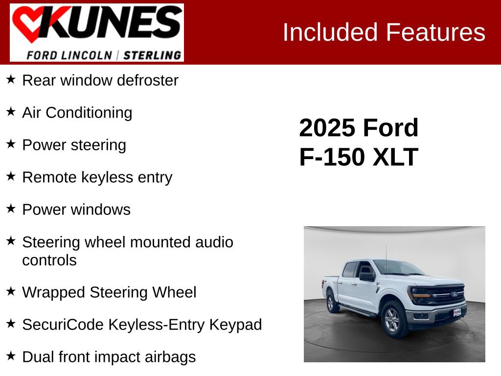 Used 2025 Ford F150 XLT w/ Equipment Group 301A Standard AWD/4WD image 3