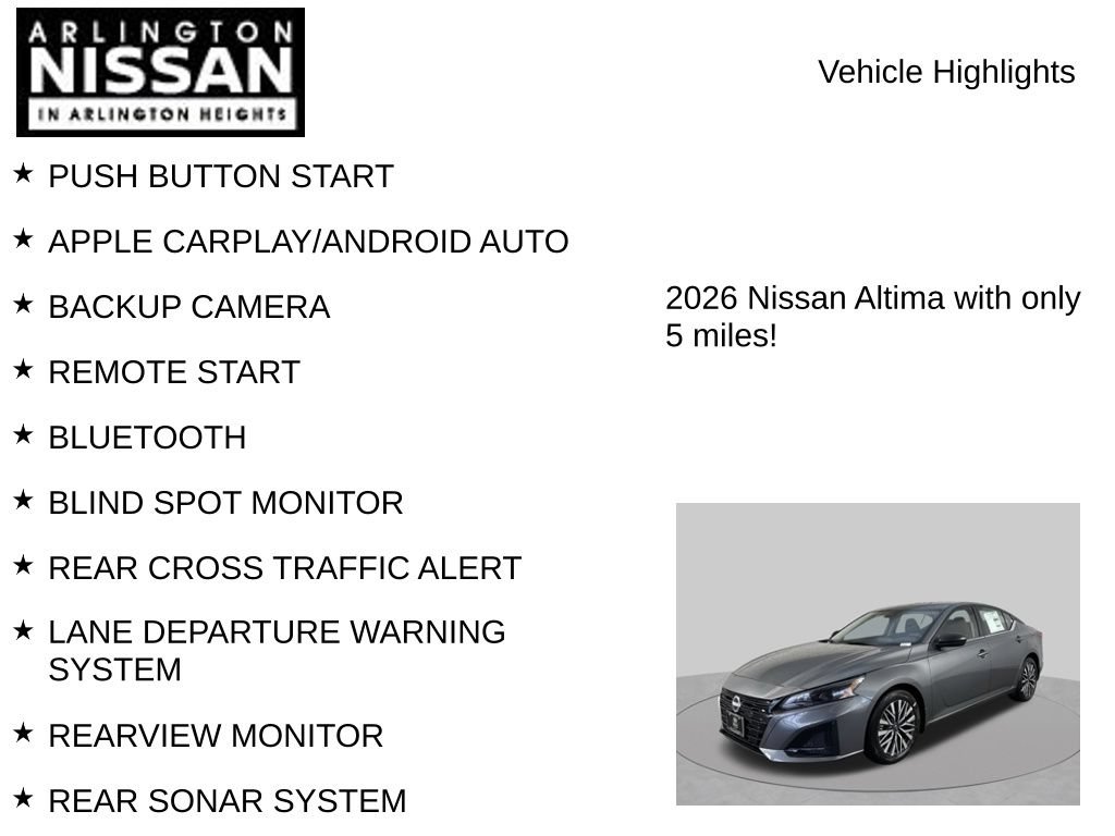 New 2026 Nissan Altima 2.5 SV FWD image 8