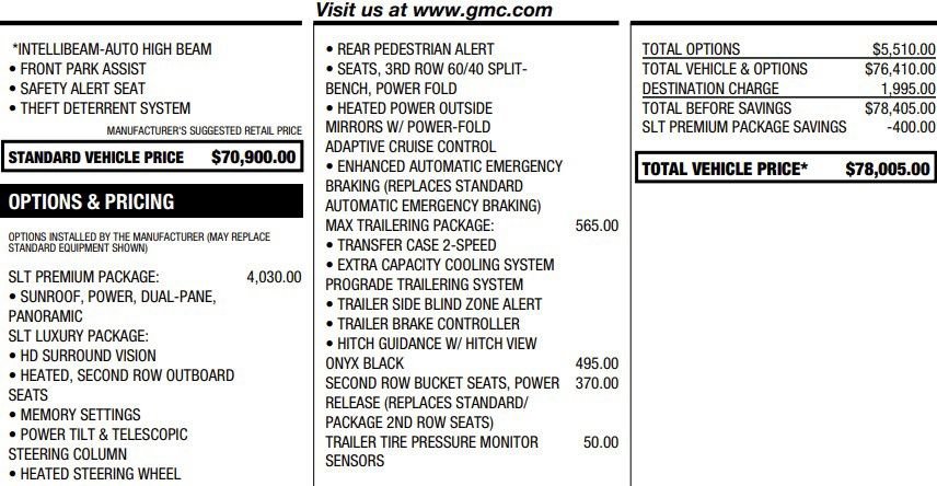 Certified 2024 GMC Yukon XL SLT w/ SLT Premium Package AWD/4WD image 2
