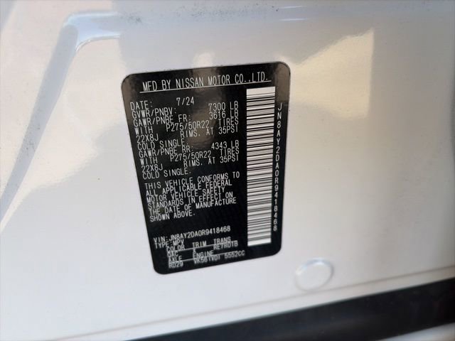 Certified 2024 Nissan Armada Platinum w/ Captain's Chairs Package image 28