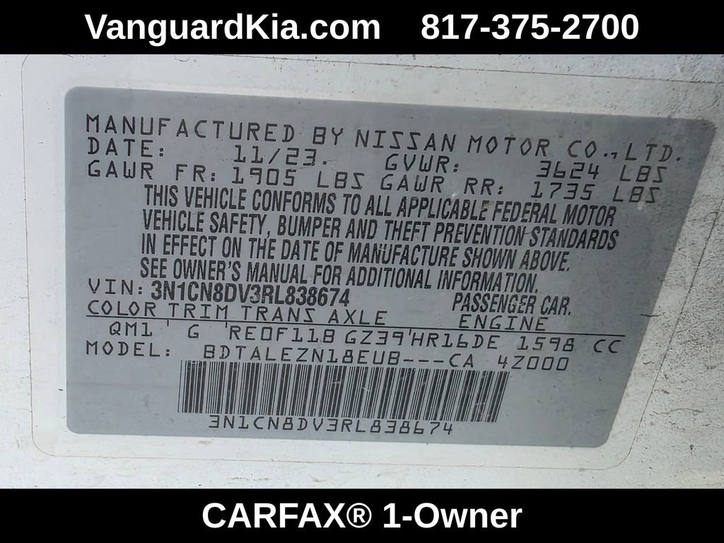 Used 2024 Nissan Versa S w/ Trunk Package image 34