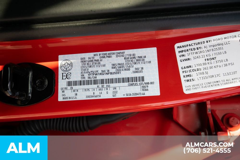 Used 2022 Ford F150 Raptor w/ Equipment Group 801A High image 68