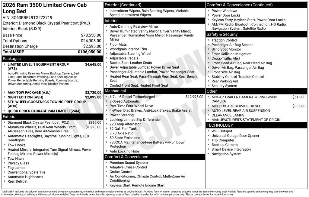 New 2026 RAM 3500 Limited AWD/4WD image 9