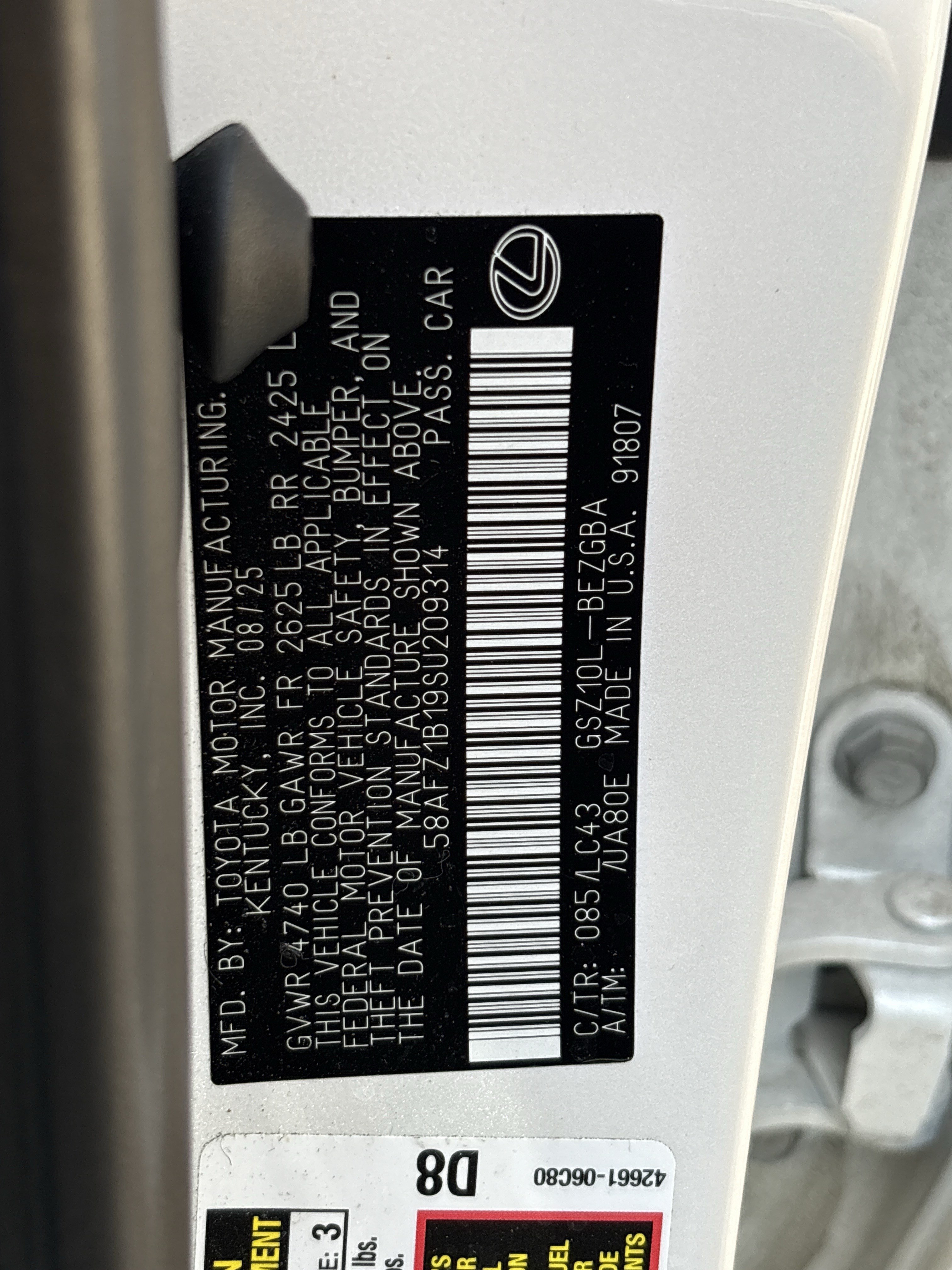 Certified 2025 Lexus ES 350 Ultra Luxury FWD image 35