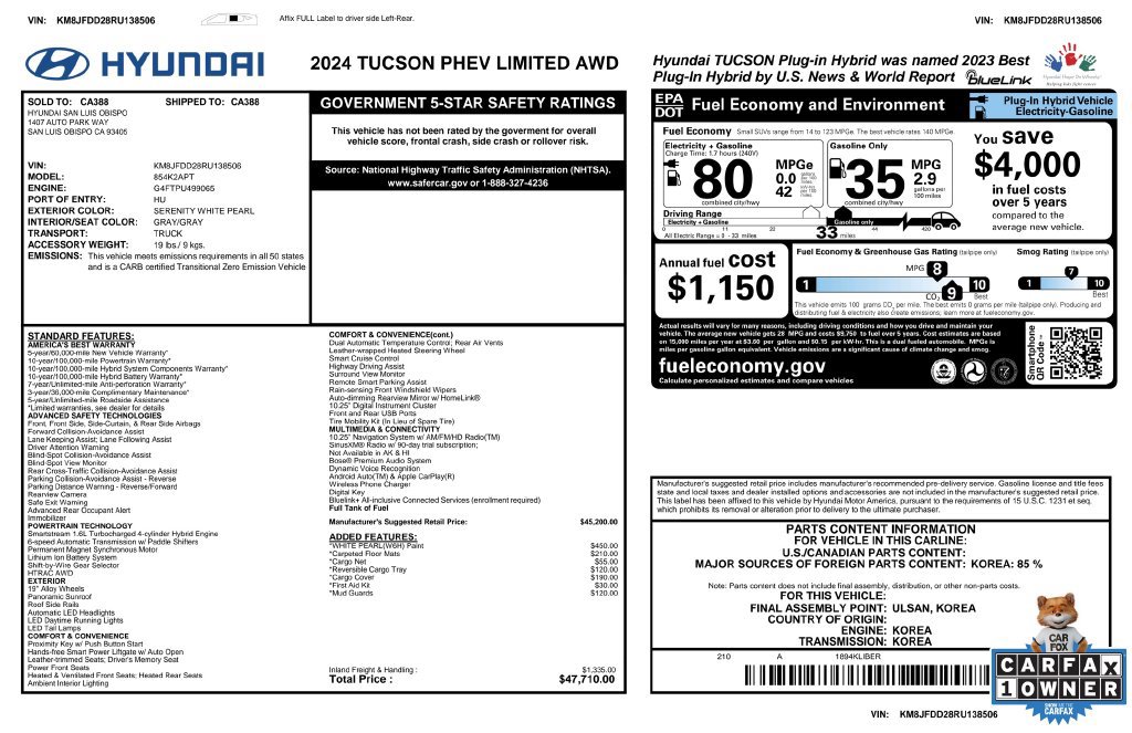 Used 2024 Hyundai Tucson Limited AWD/4WD image 4