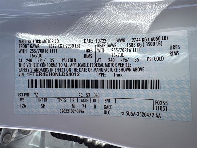 Used 2022 Ford Ranger XL w/ Equipment Group 101A High image 31