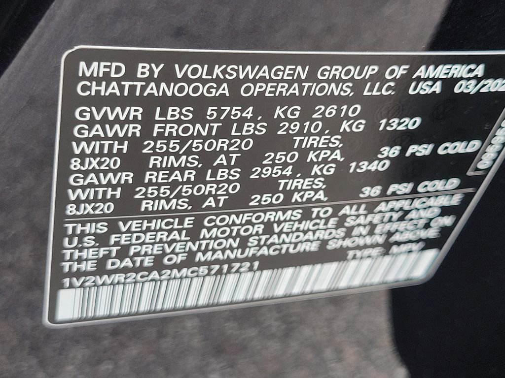 Used 2021 Volkswagen Atlas SE w/ Towing Package FWD image 30