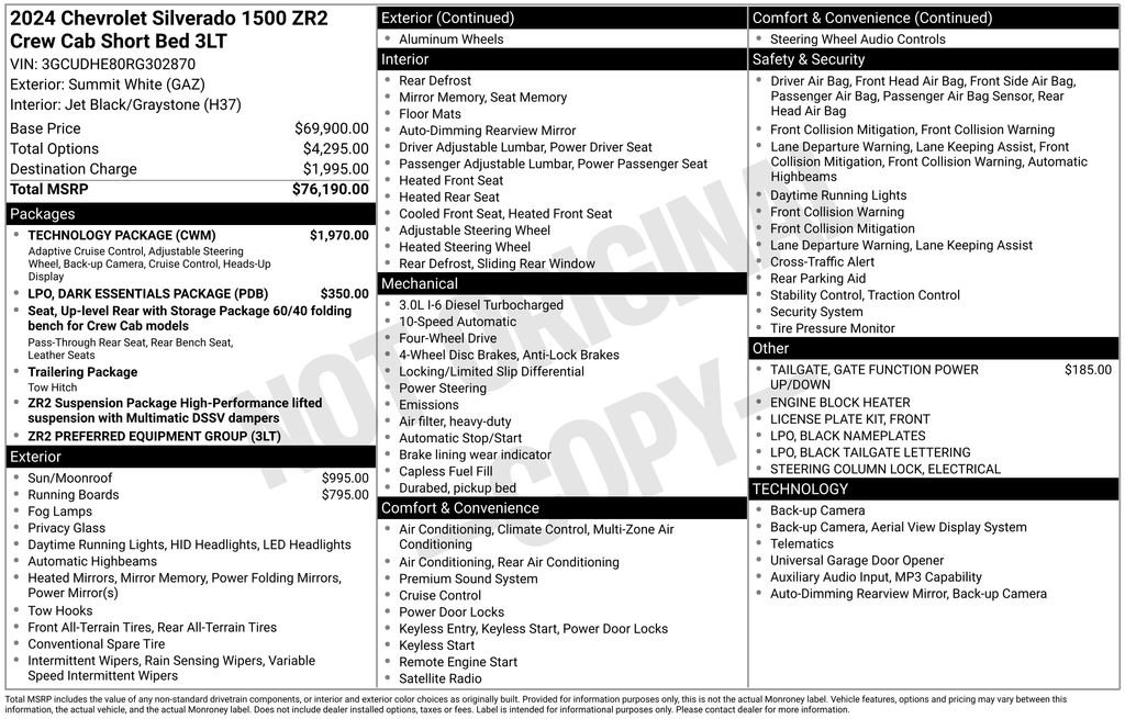 Used 2024 Chevrolet Silverado 1500 ZR2 w/ Technology Package image 40