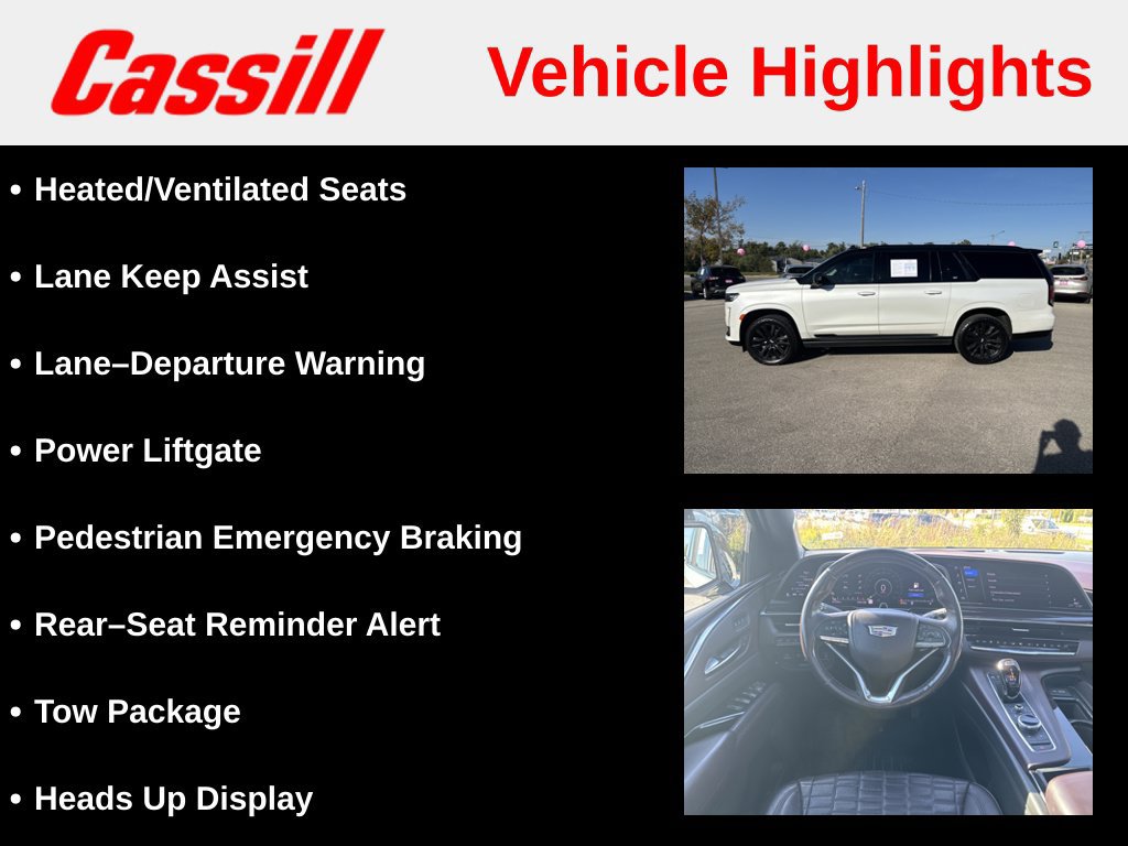 Used 2022 Cadillac Escalade ESV Sport Platinum w/ Heavy-Duty Trailer Package AWD/4WD image 14