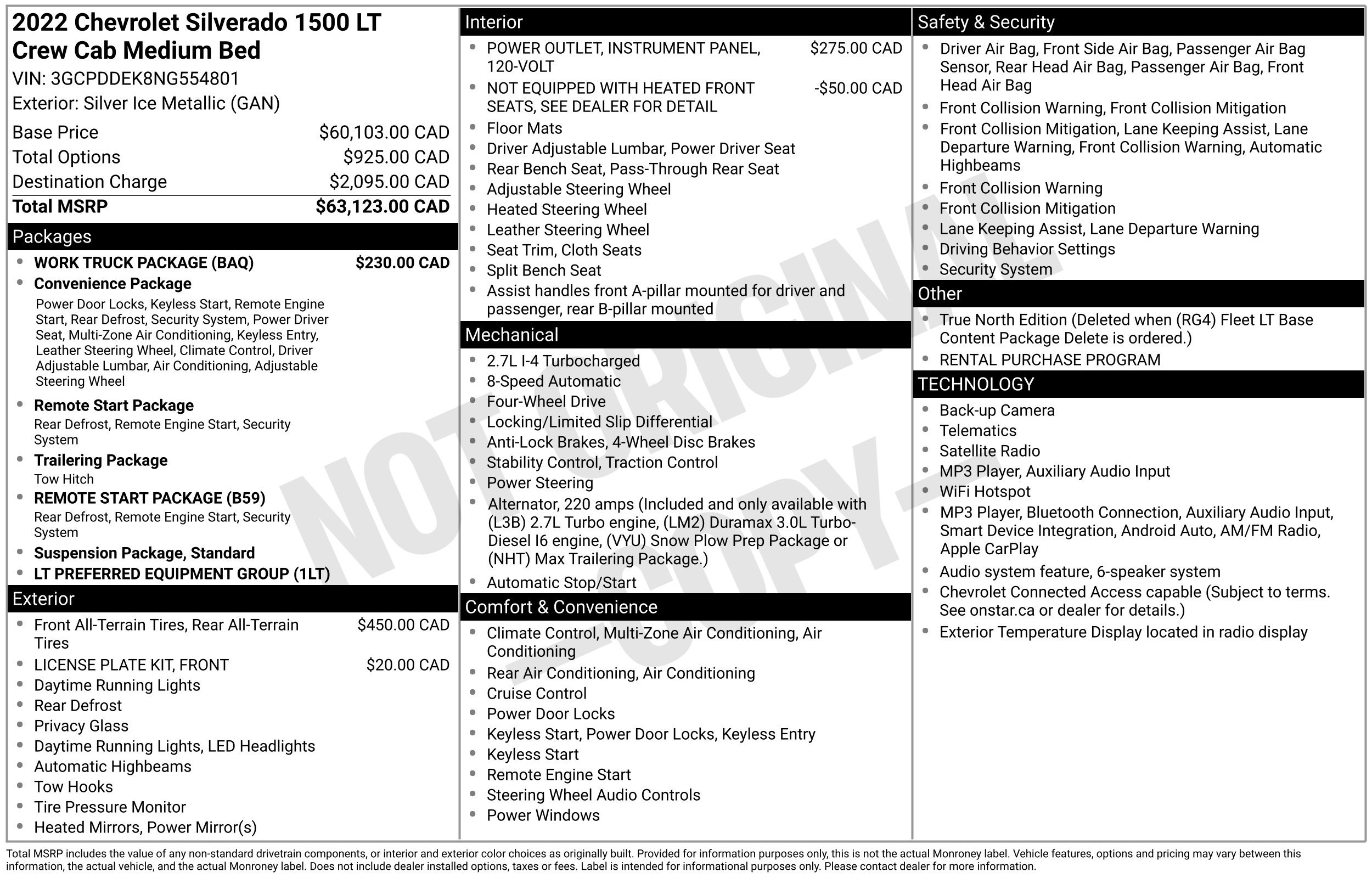 Used 2022 Chevrolet Silverado 1500 LT w/ Work Truck Package AWD/4WD image 2