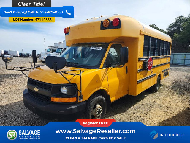 Used 2012 Chevrolet Express 3500 Extended w/ School Bus Package RWD image 3