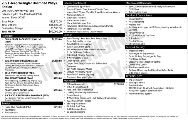 Used 2021 Jeep Wrangler Unlimited Sport AWD/4WD image 34