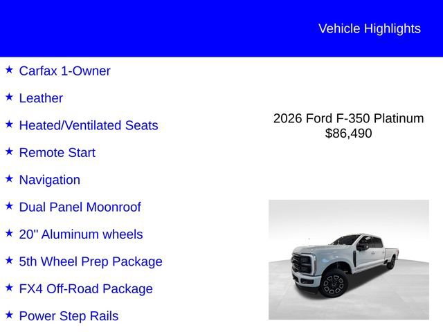 Certified 2026 Ford F350 Platinum AWD/4WD image 3