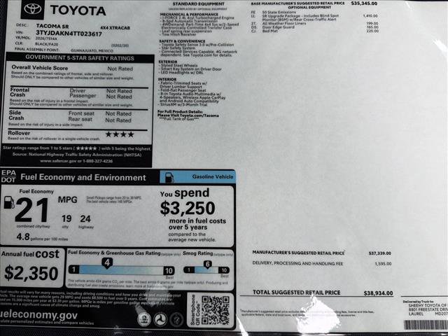 New 2026 Toyota Tacoma SR image 21