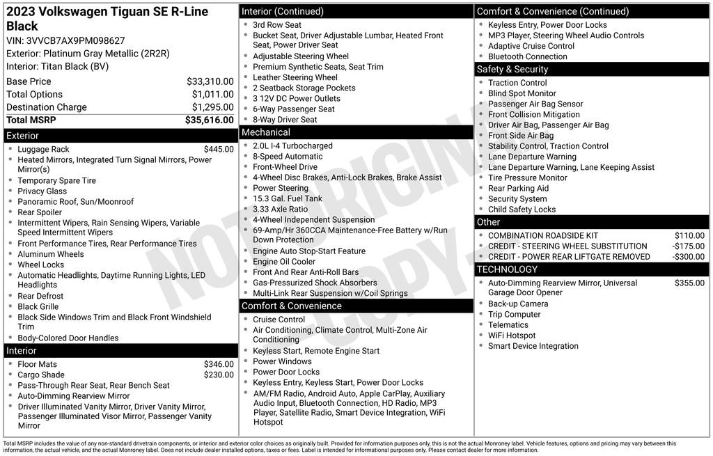 Used 2023 Volkswagen Tiguan SE R-Line FWD image 33