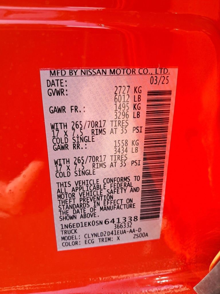 New 2025 Nissan Frontier PRO-4X image 31