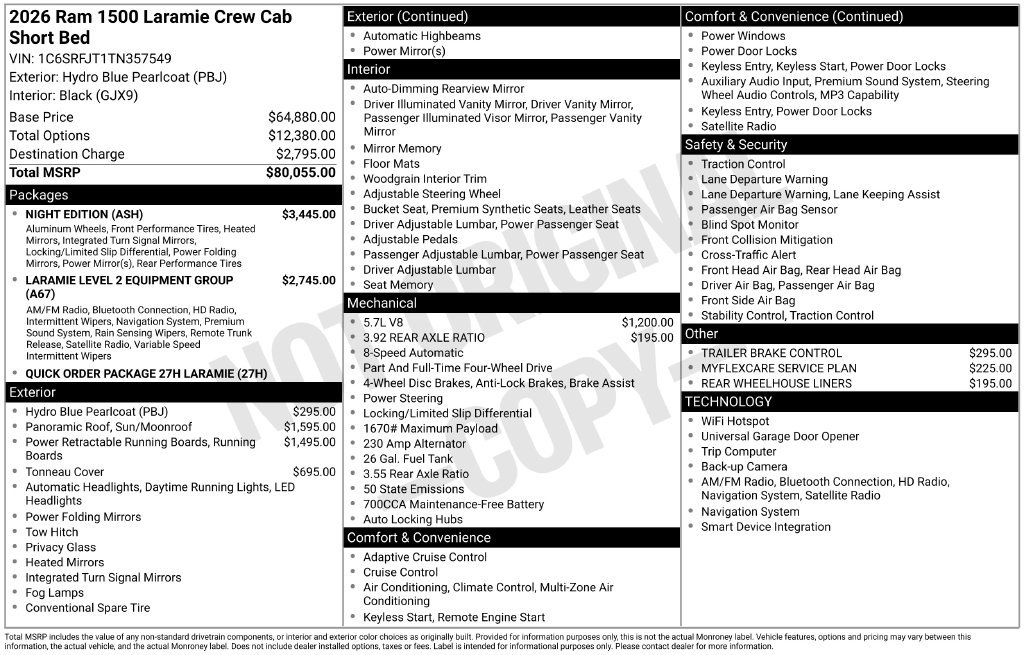 New 2026 RAM 1500 Laramie w/ Night Edition AWD/4WD image 32