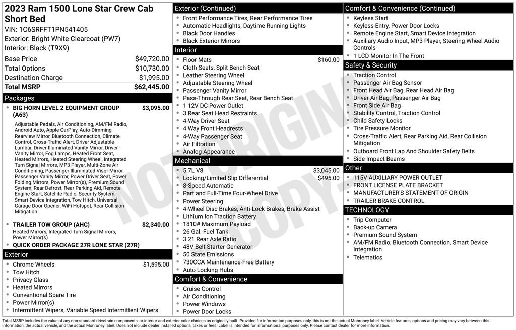 Used 2023 RAM 1500 Lone Star image 64