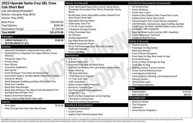 Used 2023 Hyundai Santa Cruz SEL w/ Cargo Package AWD/4WD image 36