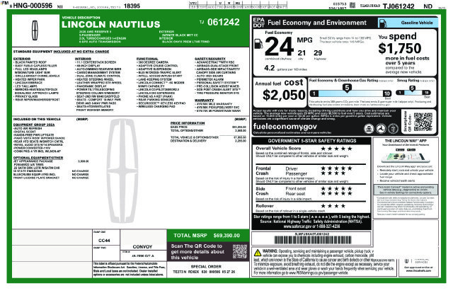 New 2026 Lincoln Nautilus Reserve w/ Jet Appearance Package AWD/4WD image 25