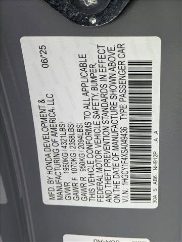 Certified 2025 Honda Accord SE image 25