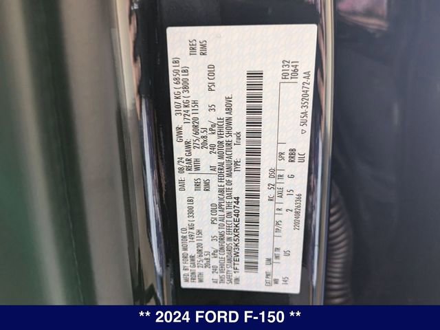 New 2024 Ford F150 XLT w/ Equipment Group 302A MID image 34