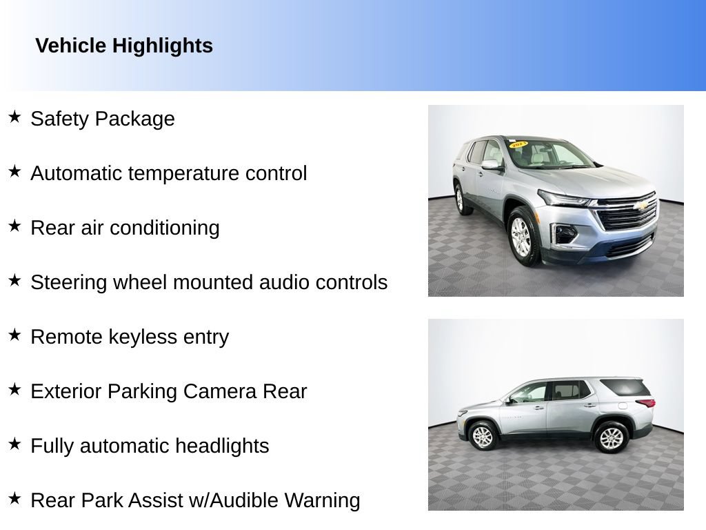 Used 2023 Chevrolet Traverse LS w/ Safety Package FWD image 2