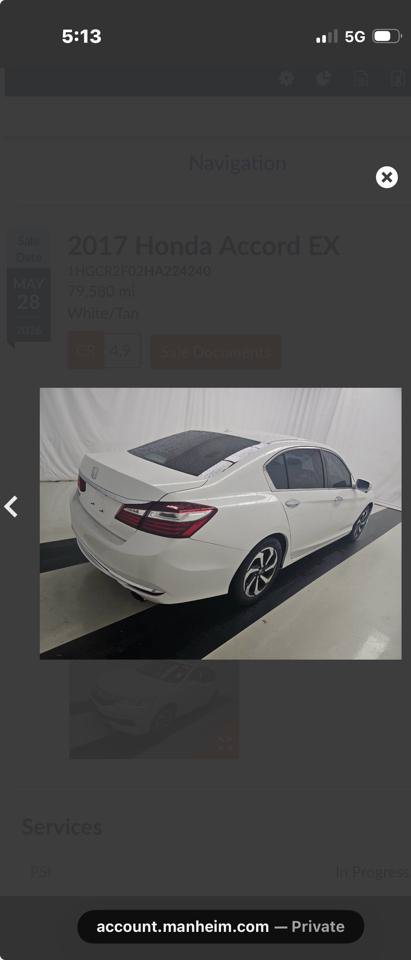 Used 2017 Honda Accord EX image 2