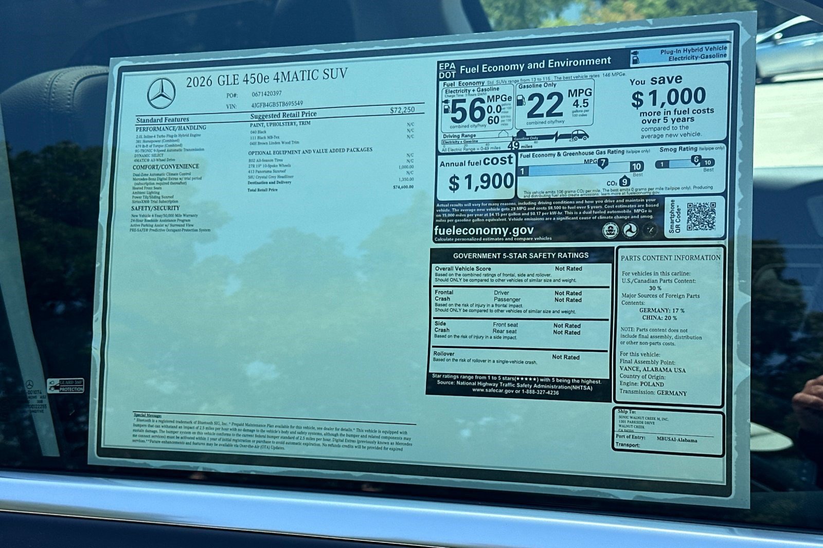 New 2026 Mercedes-Benz GLE 450e 4MATIC image 28