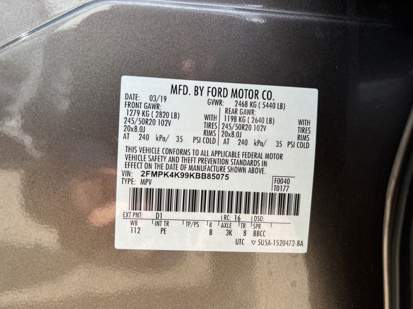 Used 2019 Ford Edge Titanium w/ Equipment Group 301A image 29